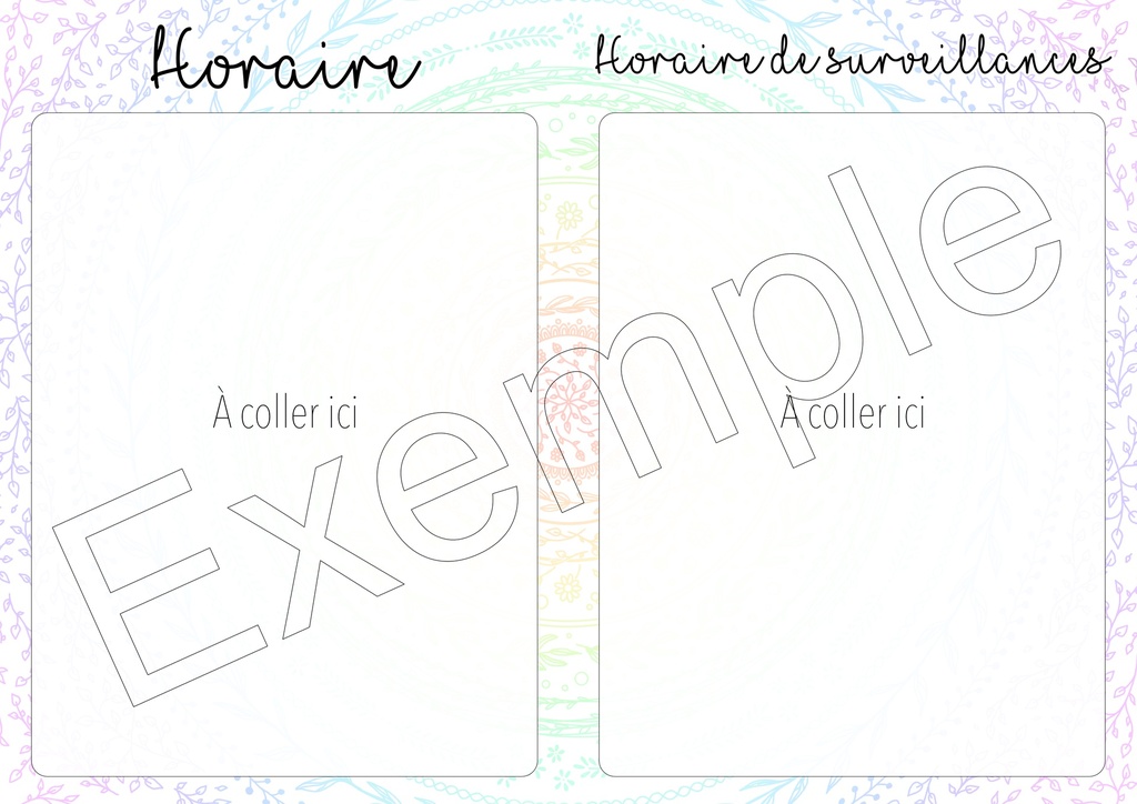 Horaire vierge - Mandalas