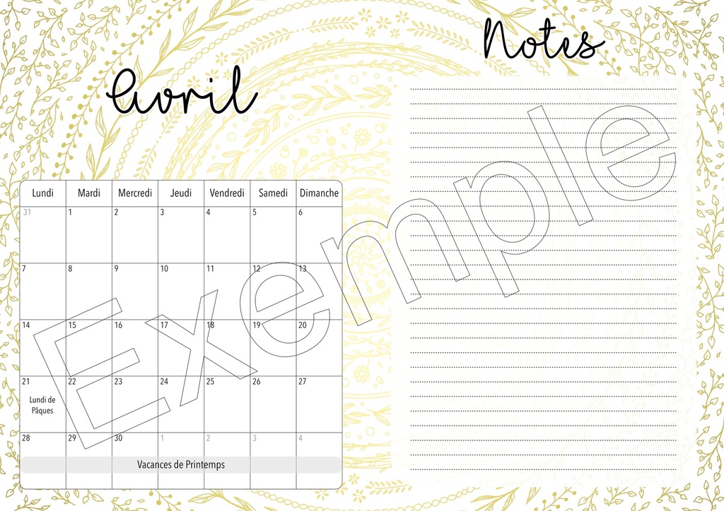 Horaire secondaire - Mandalas