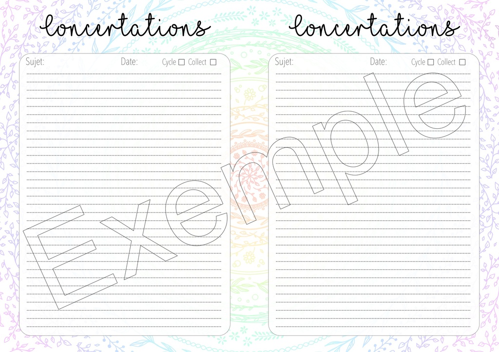 Horaire secondaire - Mandalas