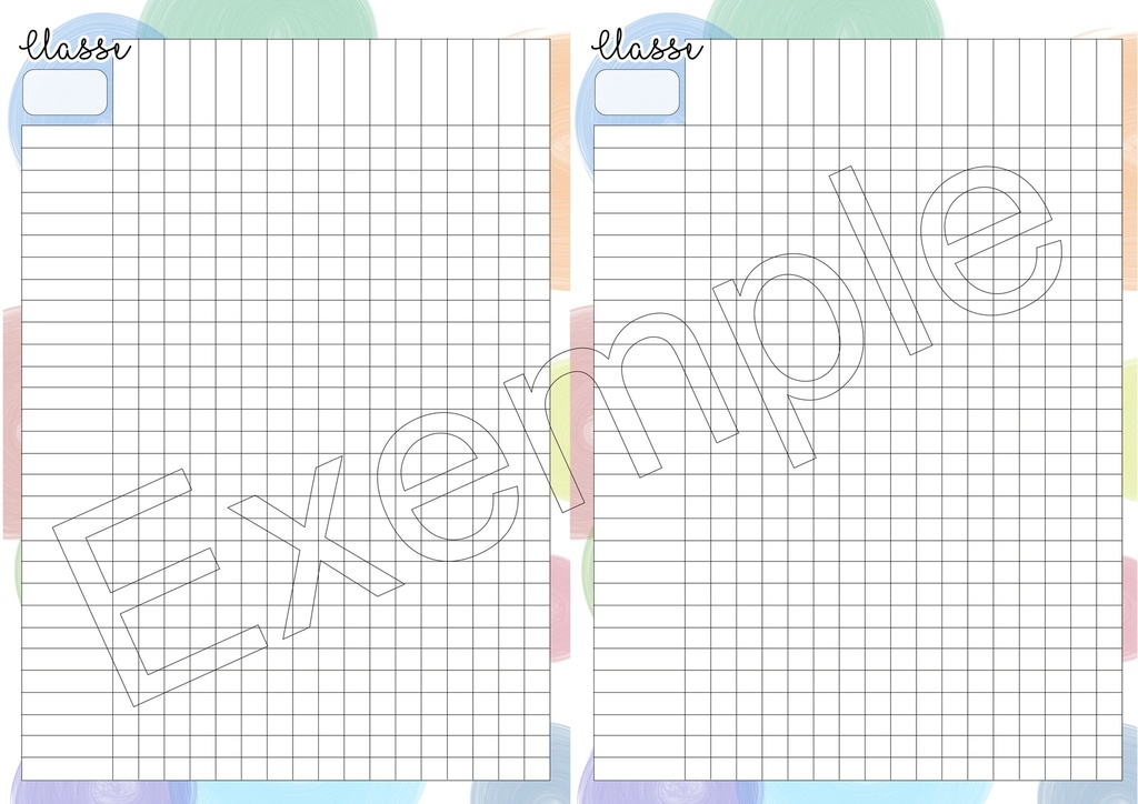Horaire secondaire - Ronds