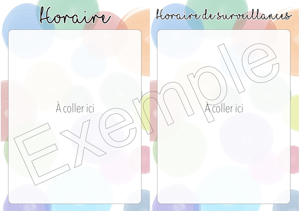 Horaire fondamental - Ronds