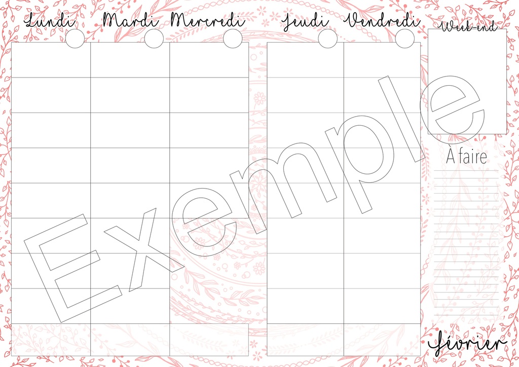 Horaire secondaire - Mandalas